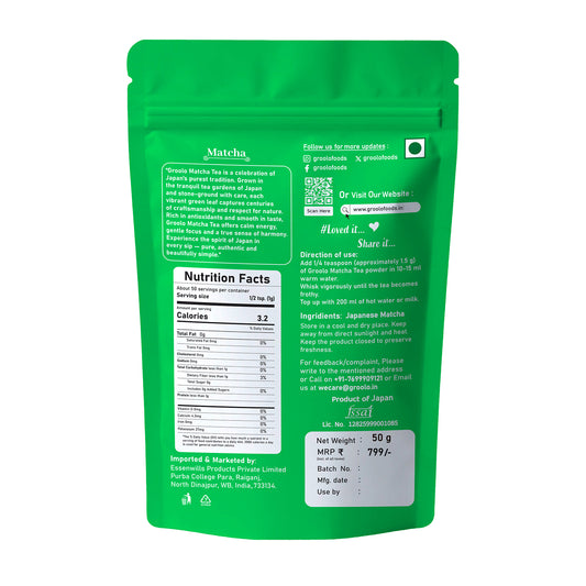 Pure Japanese Matcha Tea Powder| 50g | Sourced from Shizuoka, Japan