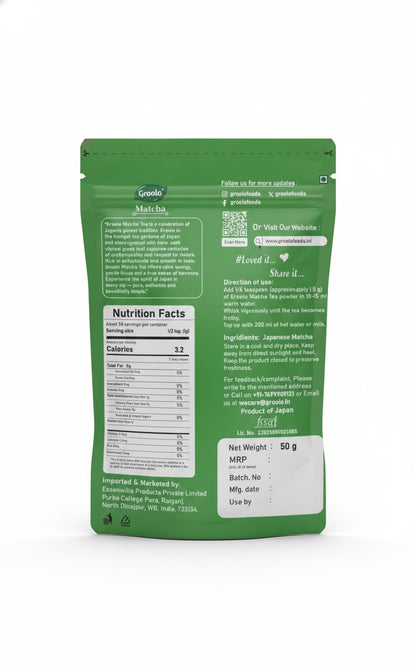 Groolo Japanese Matcha Tea 50g